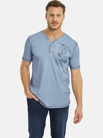Jan Vanderstorm Shirt ' Godbert ' in Blauw: voorkant