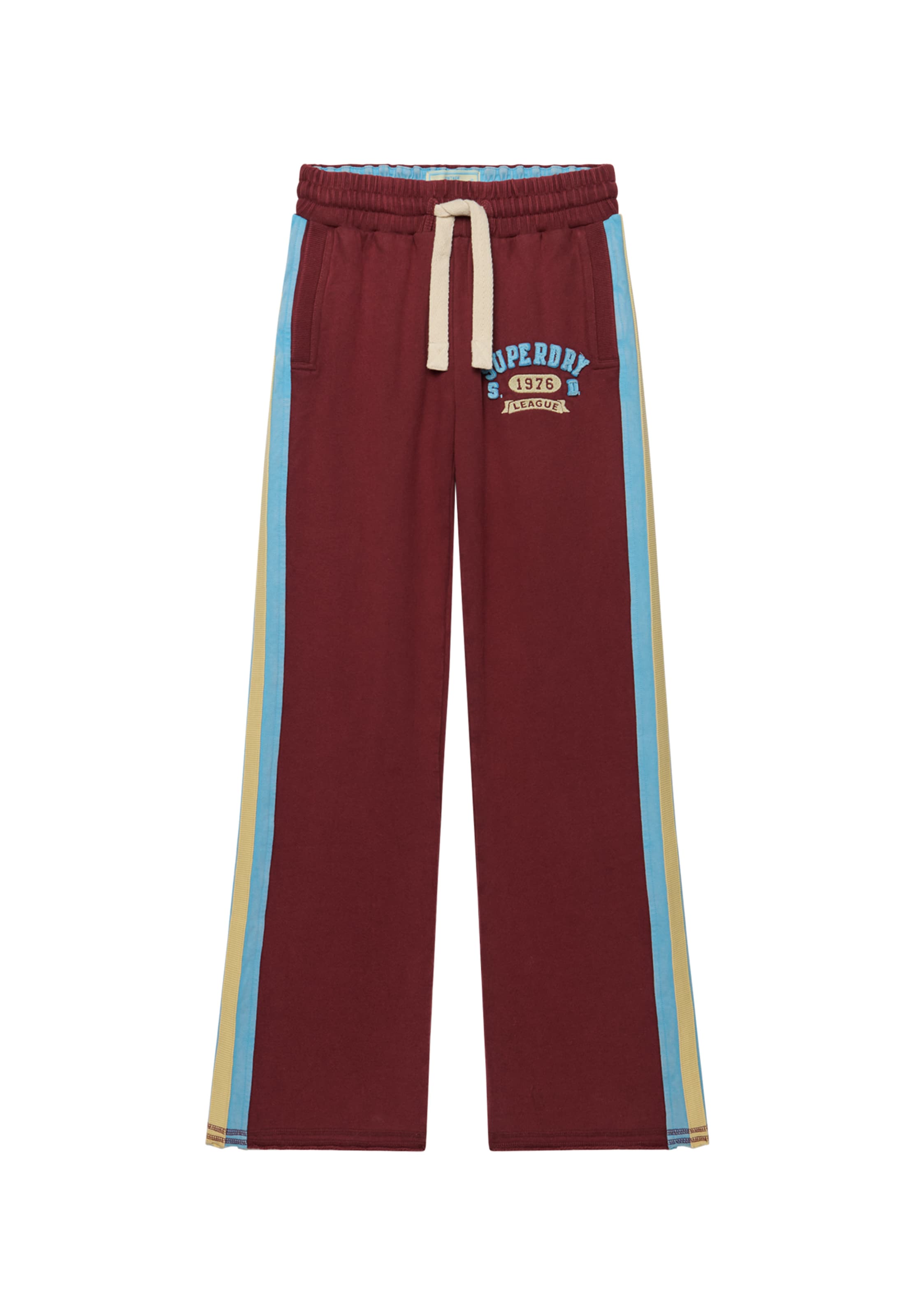 Superdry & Co Wide leg Broek in Bruin: voorkant