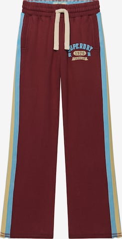 Wide Leg Pantalon Superdry & Co en marron : devant