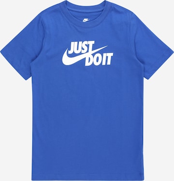Nike Sportswear Majica 'JDI SWOOSH 2' | modra barva: sprednja stran