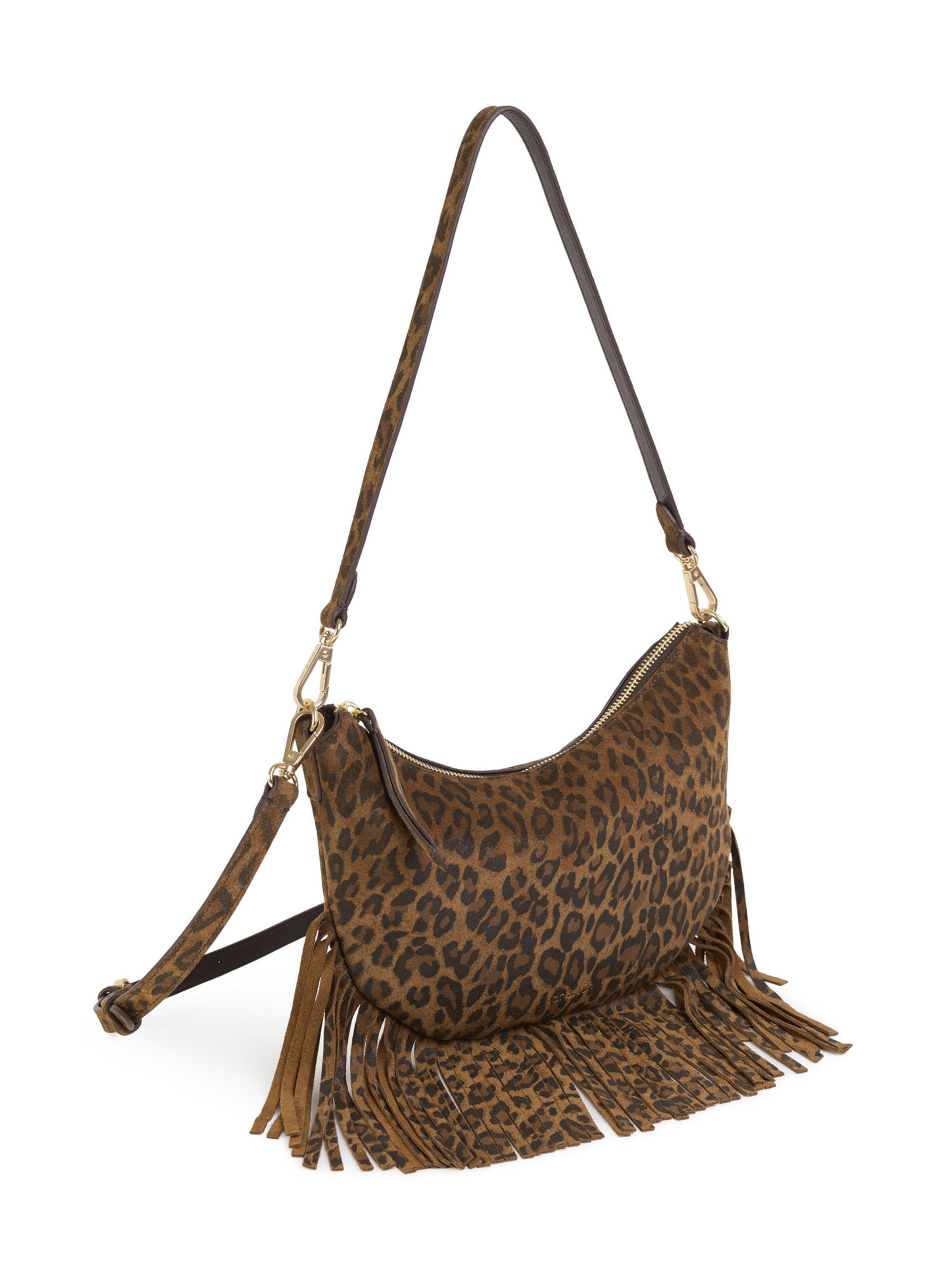 Nat&Nin Torba za čez ramo ' LUNE FRANGE ' | rjava barva