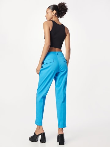 MORE & MORE Regular Pleat-Front Pants in Blue