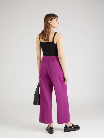 King Louie Wide leg Trousers with creases 'Neva Timba' in Purple