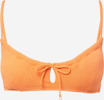 SeafollyBandeau Bikini gornji dio 'Drawstring' - narančasta boja: prednji dio