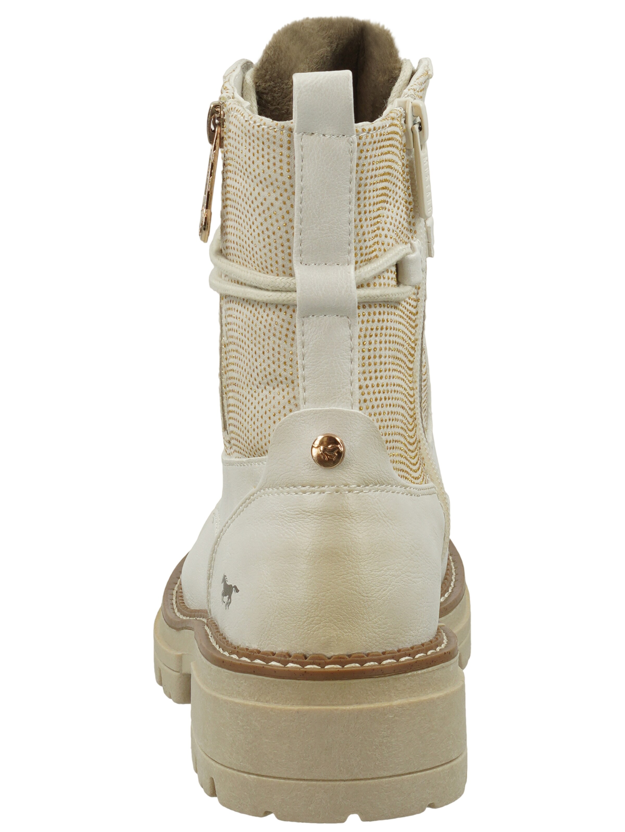 MUSTANG Schnürstiefelette in Weiß