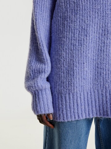 EDITED Sweter oversize 'Luca' w kolorze fioletowy