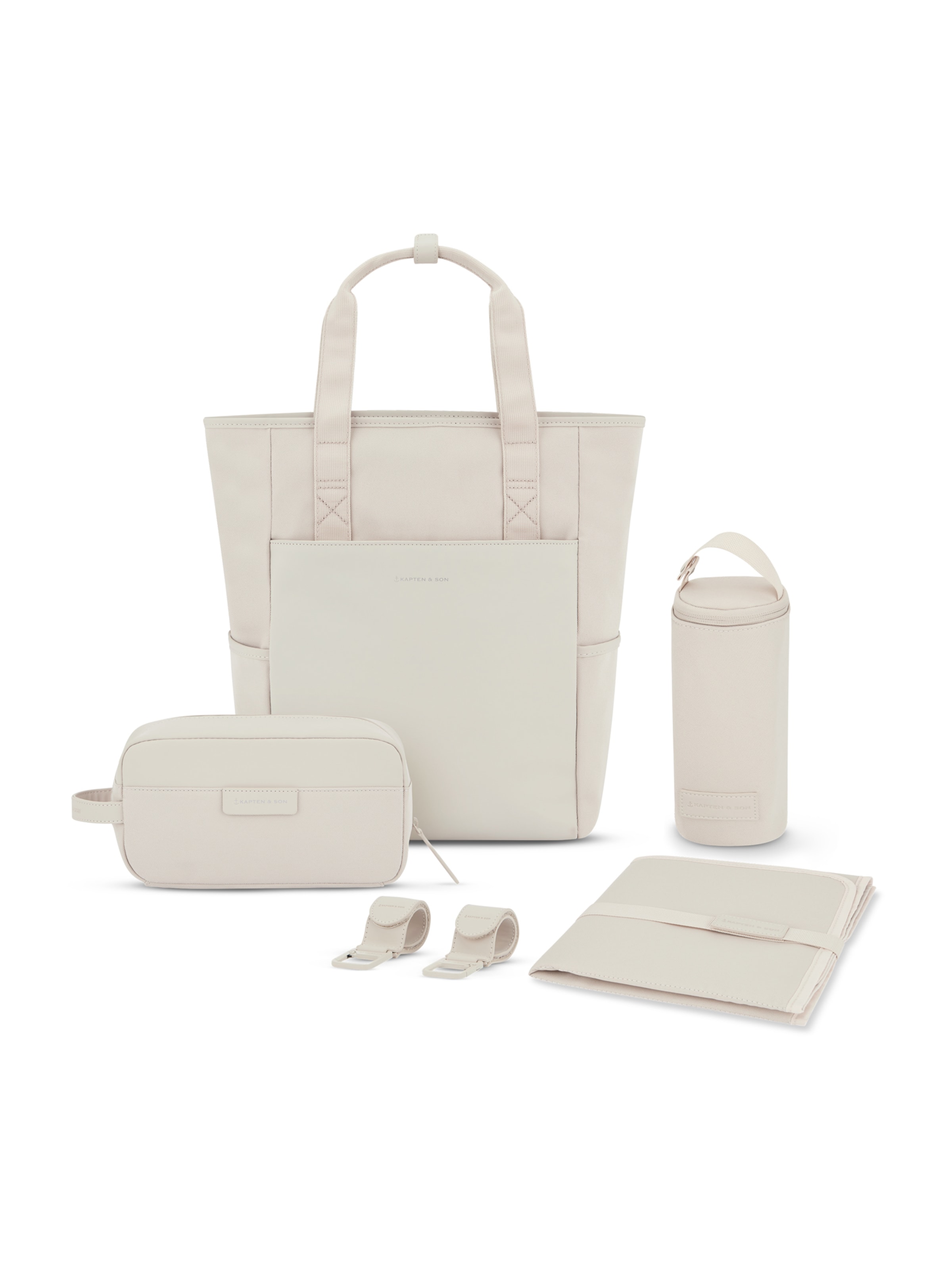 Kapten & Son Hátizsák 'Lindby Diaper' - bézs: elől
