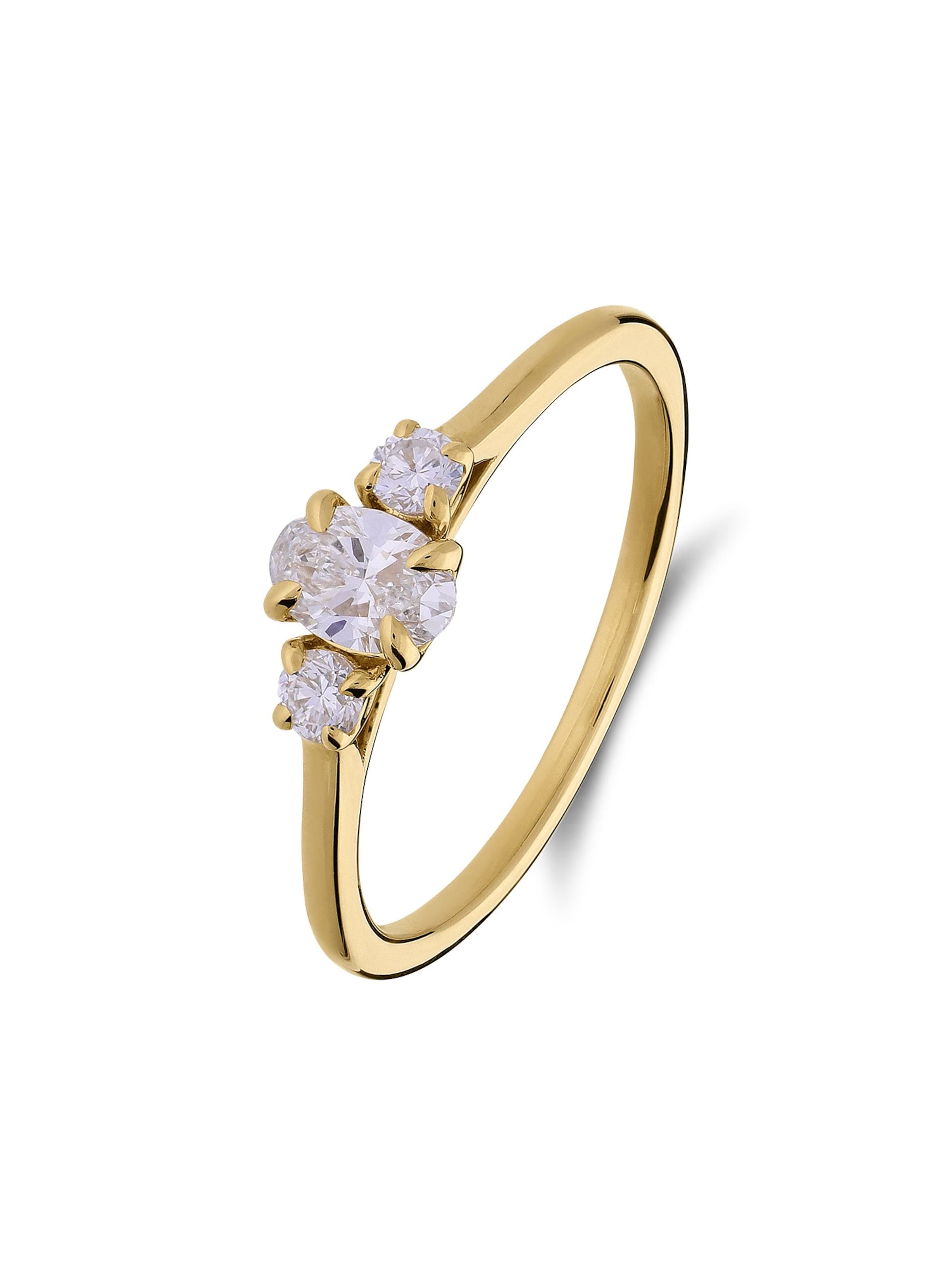 Lucardi Ring in Gold: front