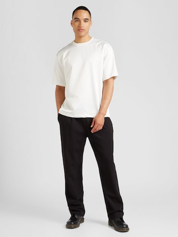 TOPMAN Zvonové kalhoty Kalhoty se sklady v pase – černá