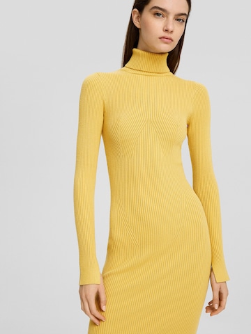 Bershka Knit dress in Yellow