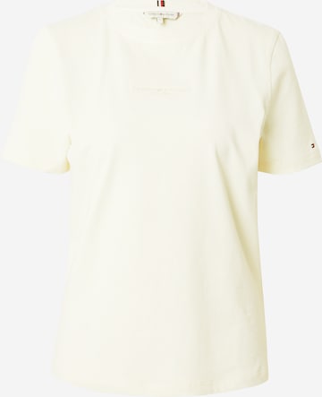 T-shirt TOMMY HILFIGER en beige : devant