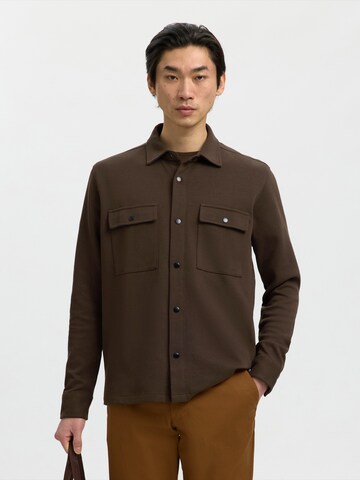 SELECTED Regular Fit Jacke 'SLHJackie' in Braun: Vorderseite