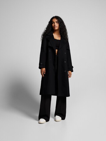 Bershka Between-Seasons Coat in Black