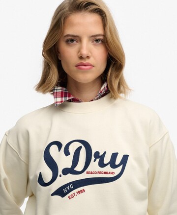 Superdry & Co Sweatshirt 'Varsity' in Beige
