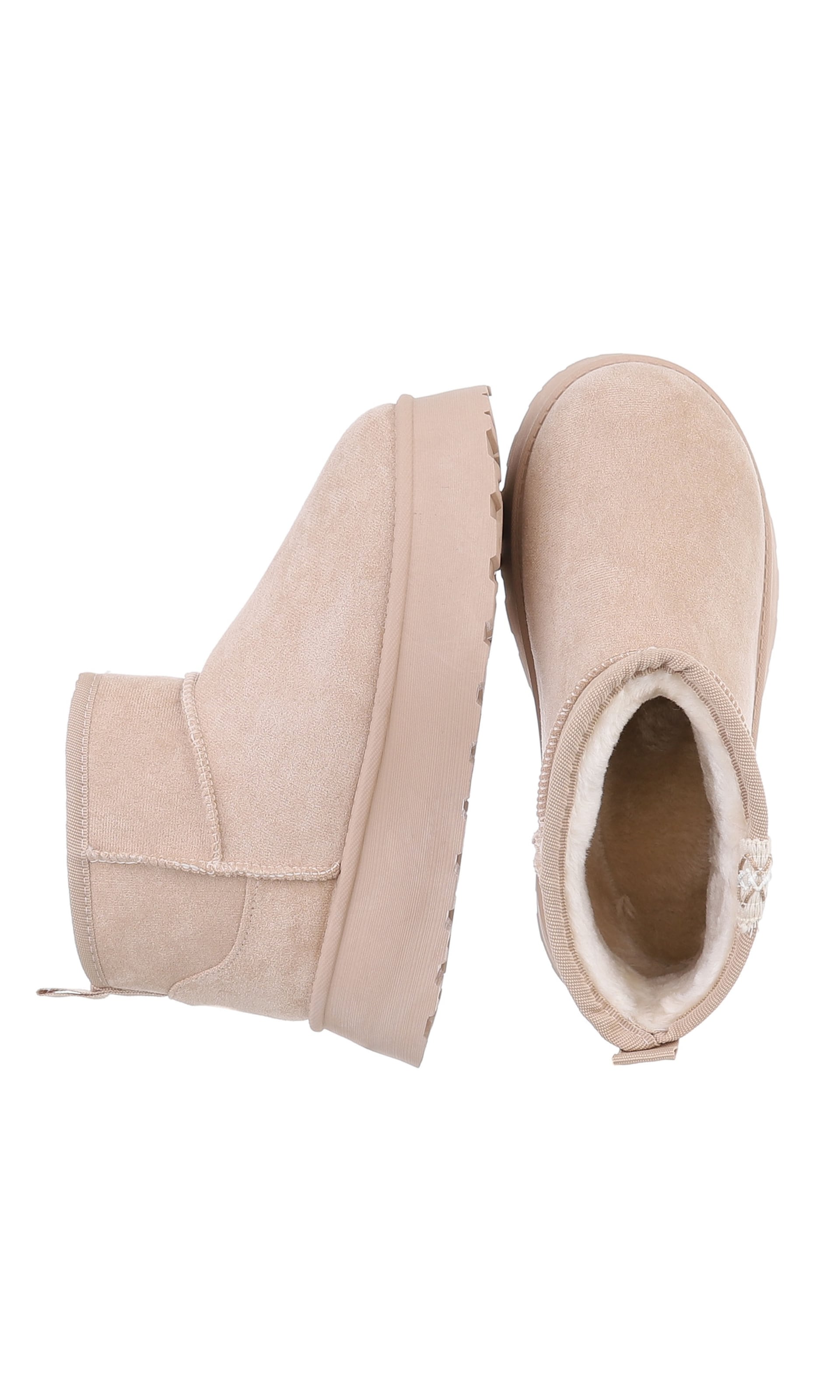 Ital-Design Snow Boots in Beige