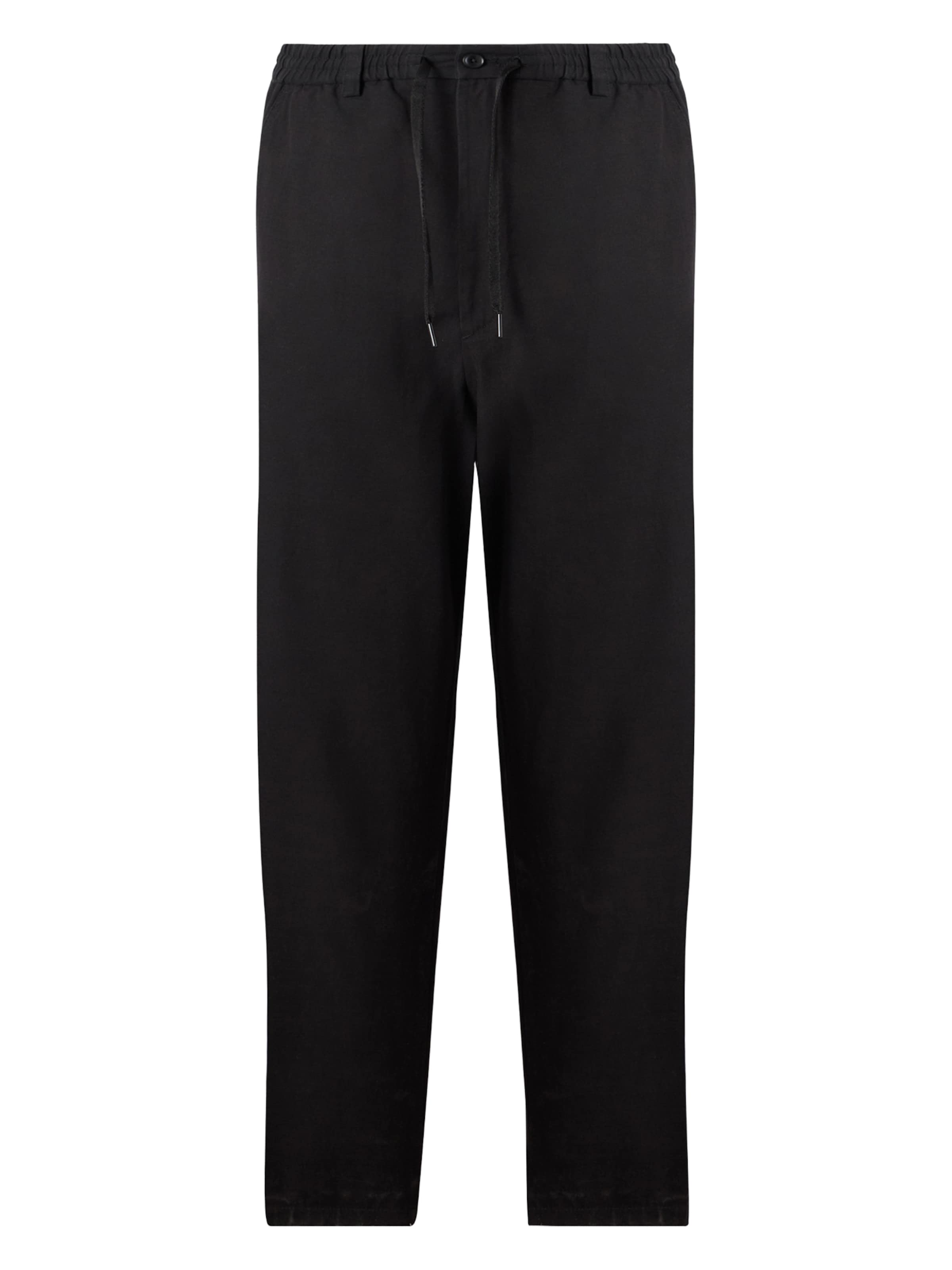 BOSS Szabványos Chino nadrág - fekete: elől