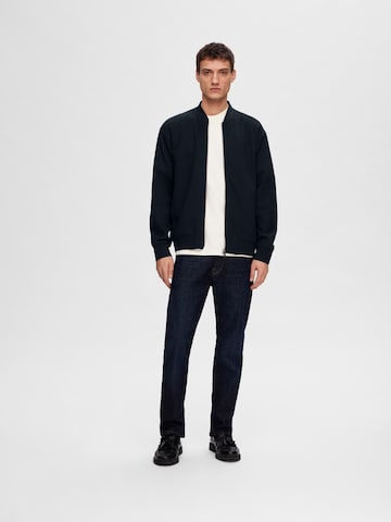 SELECTED HOMME Sweatjacke 'Mack' in Blau