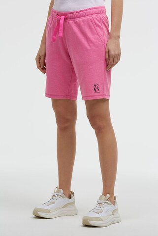 Soccx Regular Pants in Pink: front