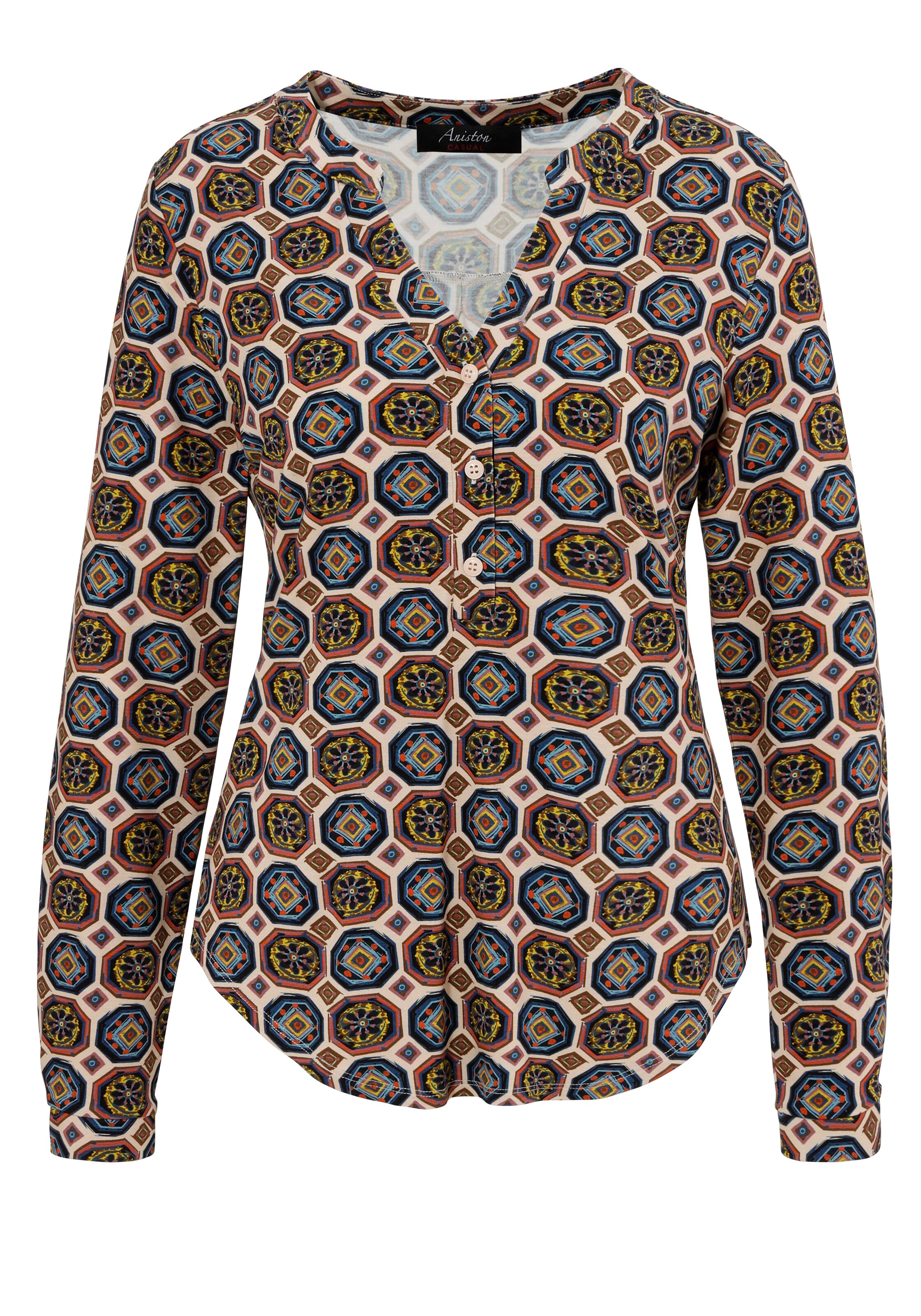 Aniston CASUAL Bluse in Beige: Vorderseite