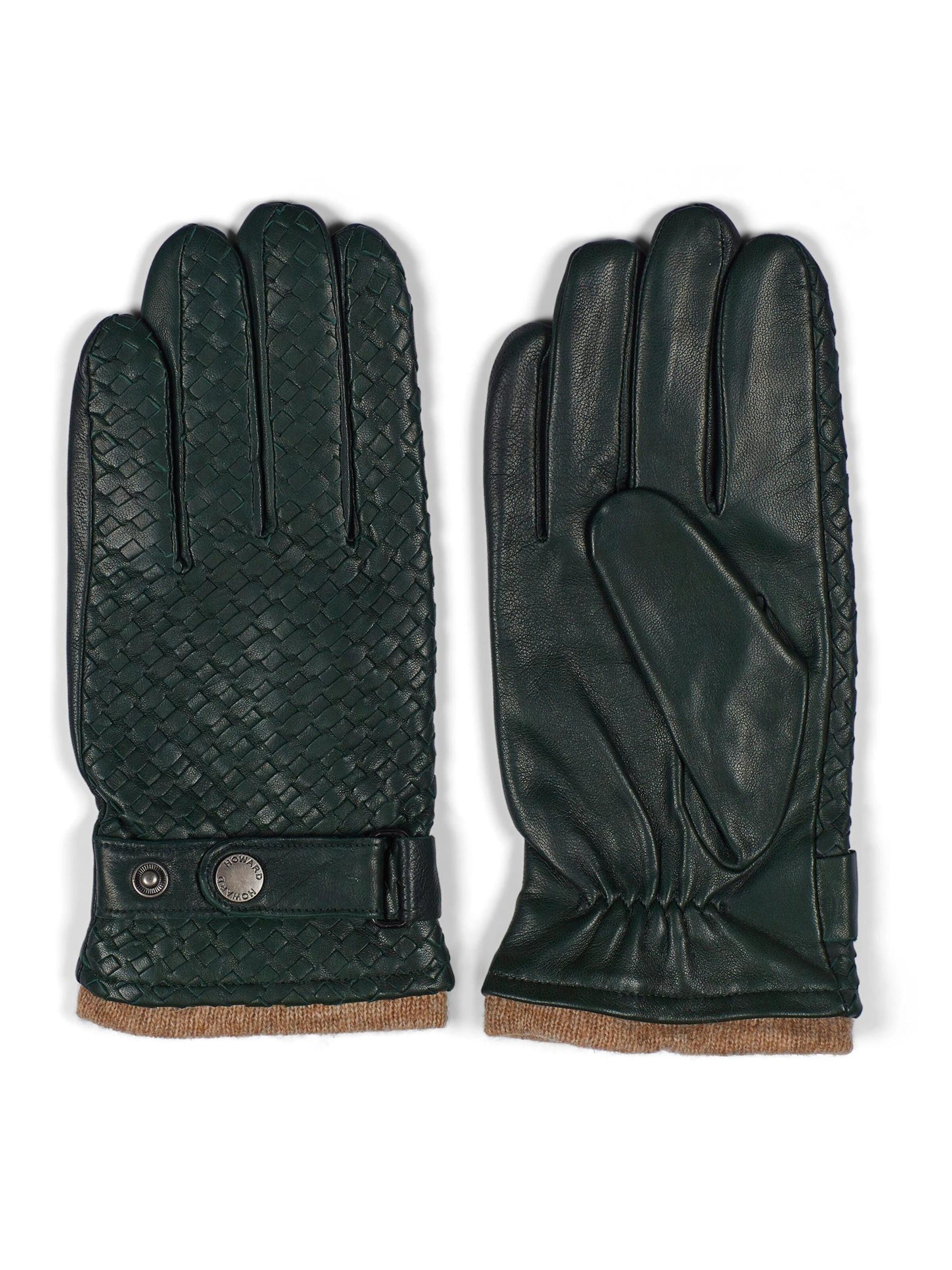 Howard London - Guantes con dedos 'Axel' en verde: frente
