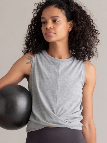 Hey Honey Top 'Cropped' in Grau: Vorderseite