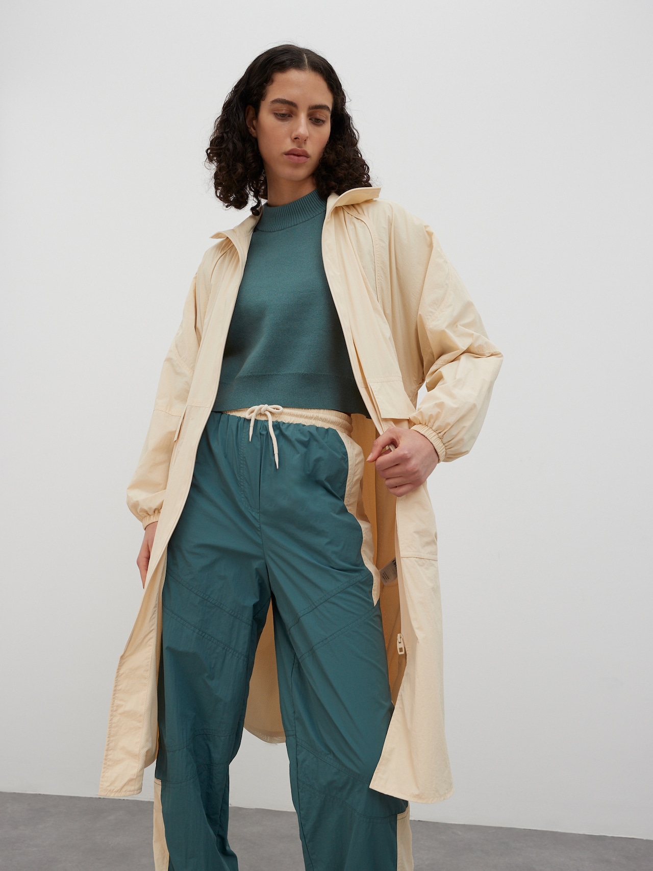 EDITED Produits Manteau mi-saison 'Lorry' crème