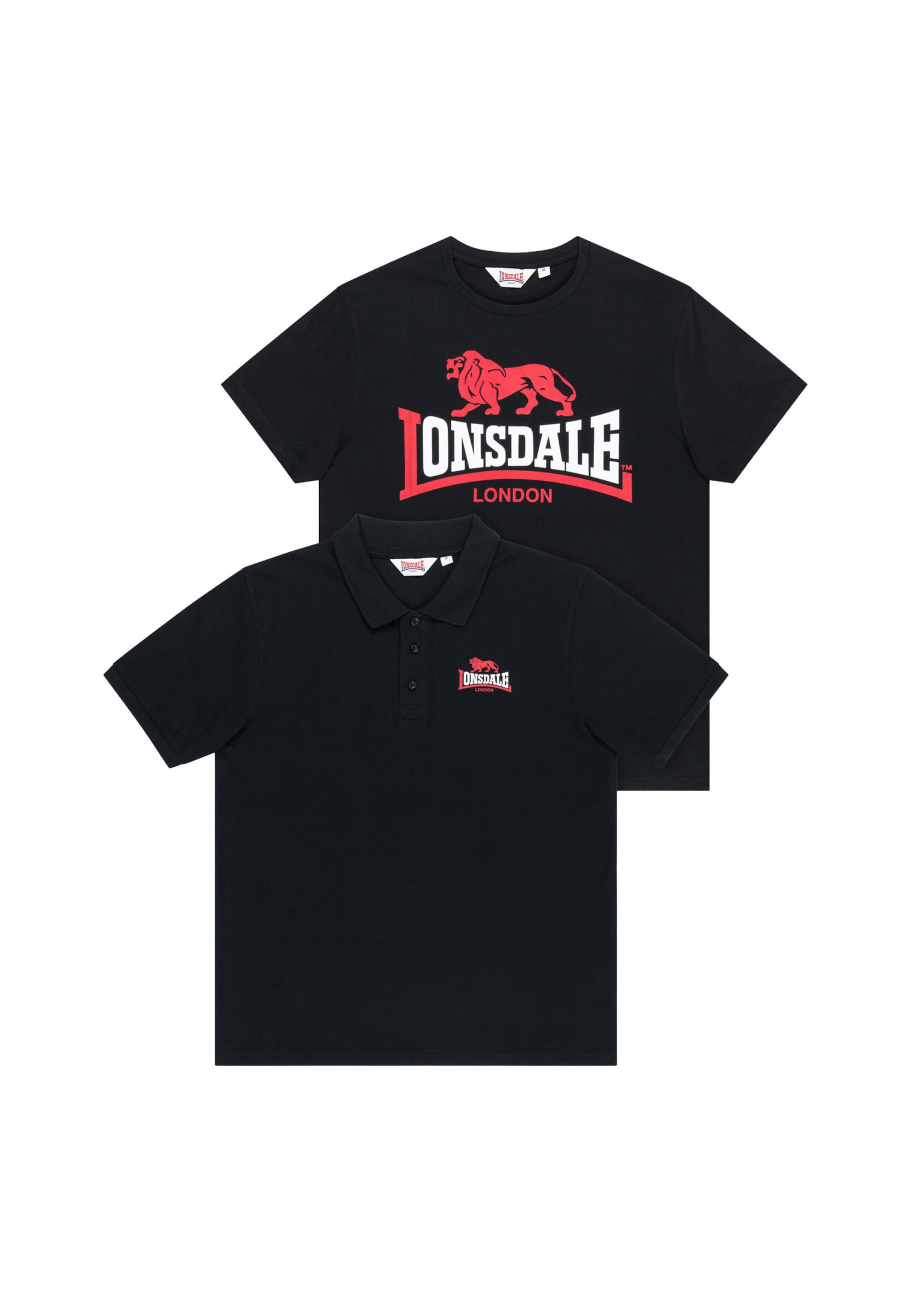 Lonsdale London Koszulka 'Whiston' w kolorze czarny: przód