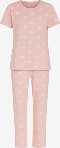fashionshowcase Pyjama 'HEARTSTRIPE' in Pink: Vorderseite