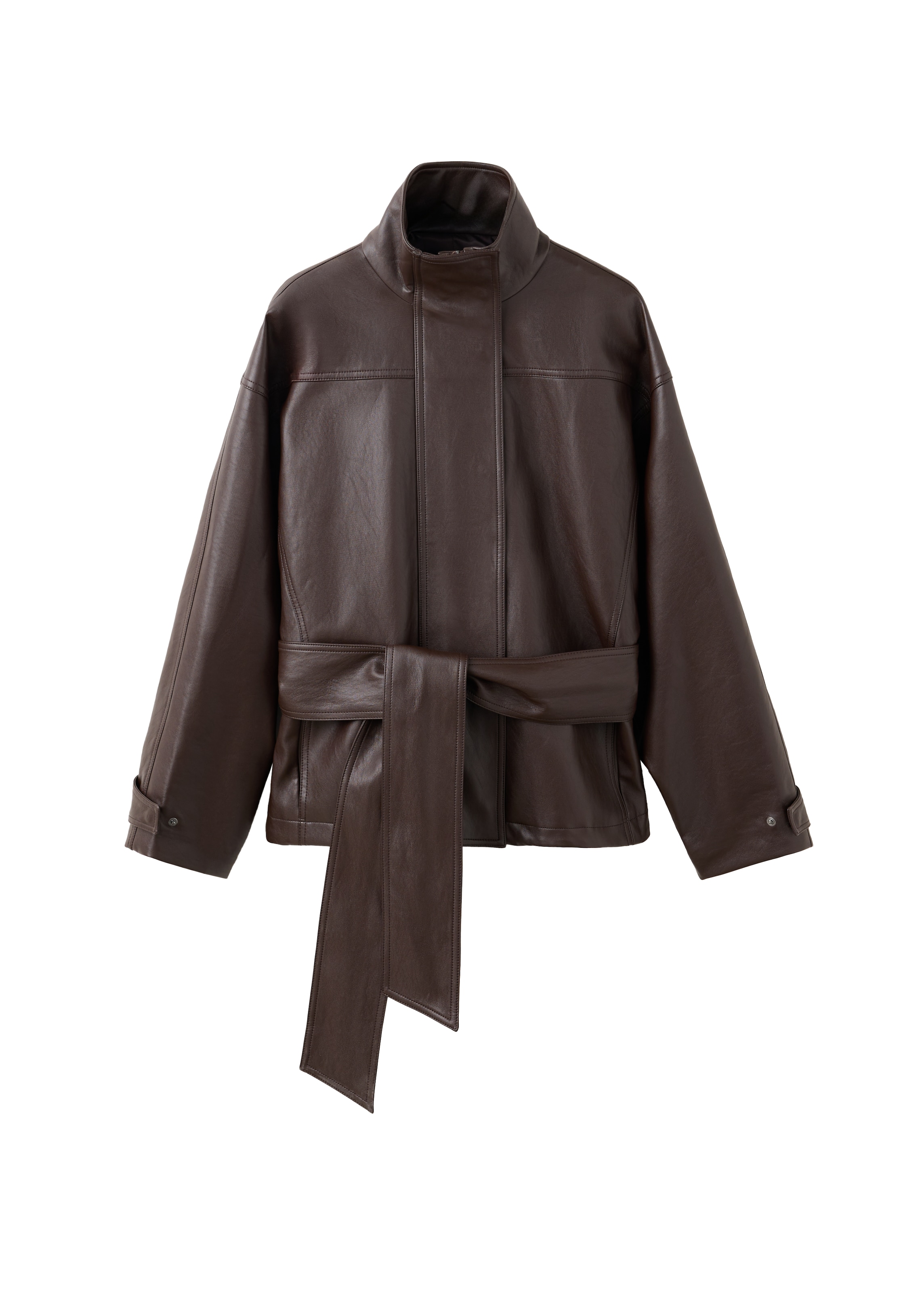 MANGO Between-Season Jacket in Brown: front