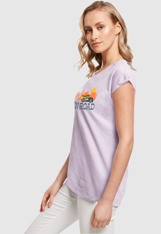 ABSOLUTE CULT T-Shirt 'Cars - Explore The Open Road' in Lila