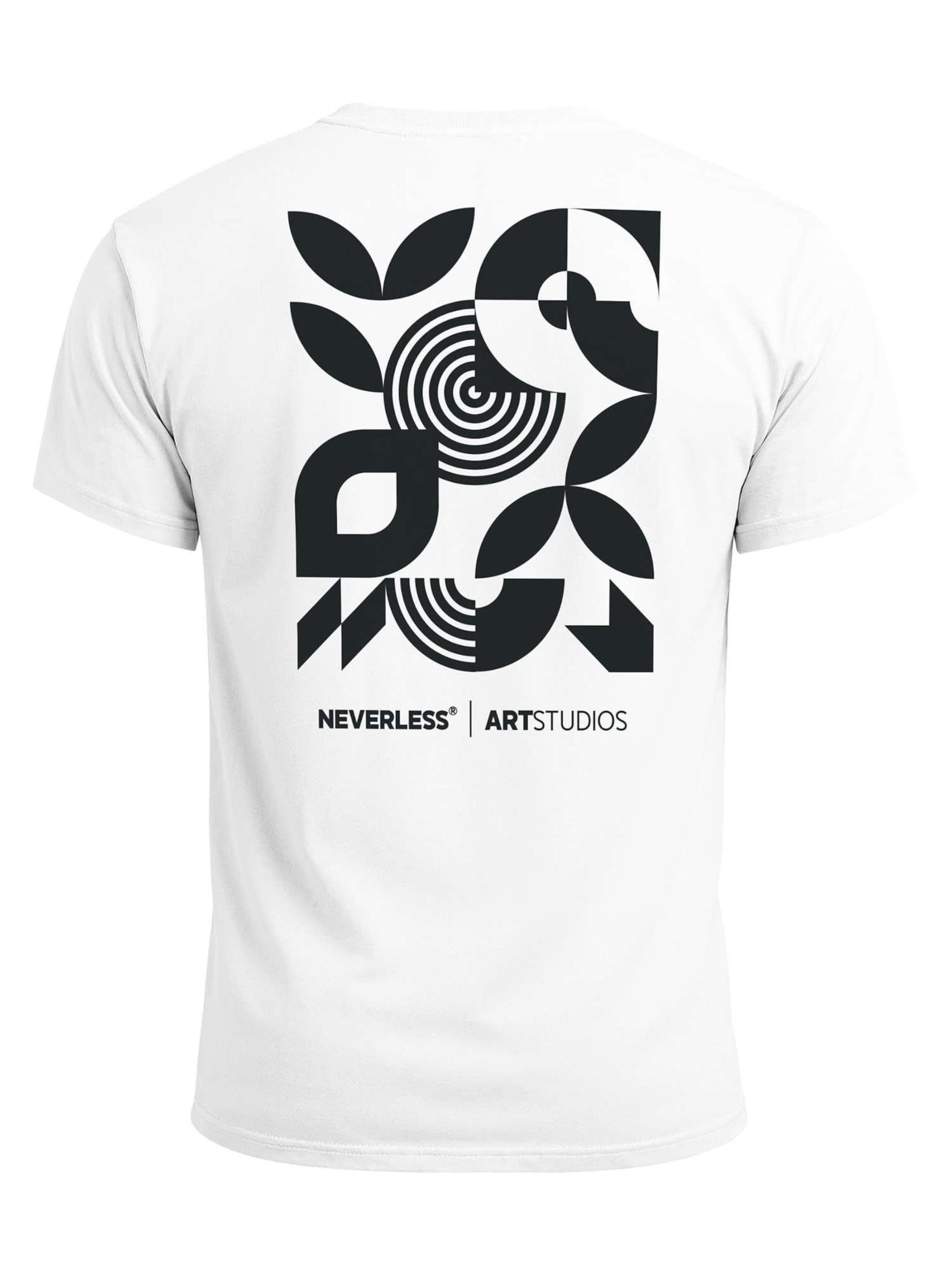 Neverless Shirt 'Modern Art' in White: front
