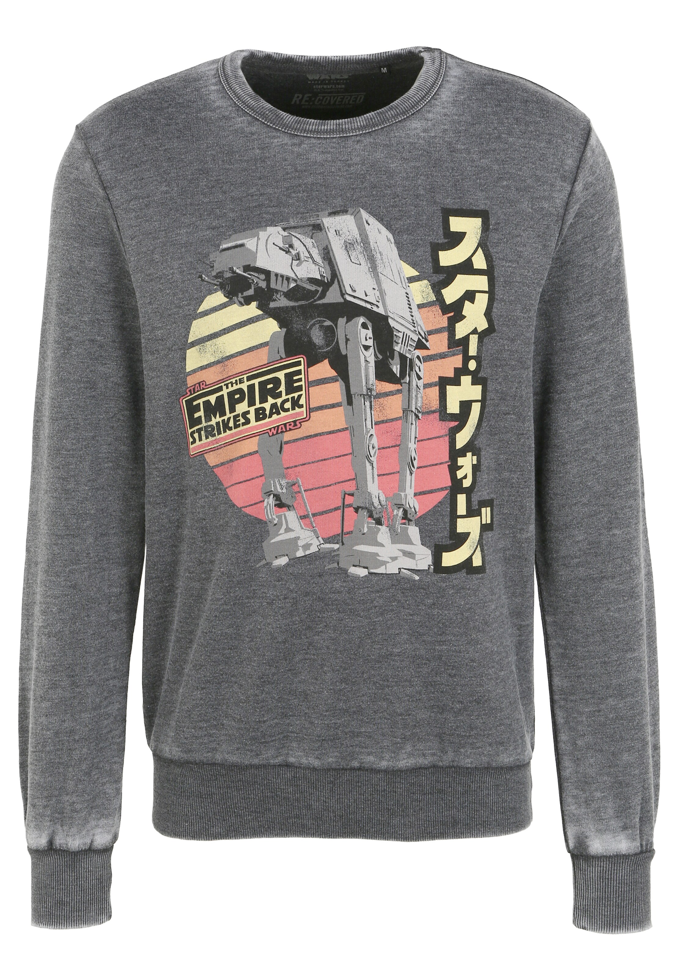 Recovered Sweatshirt 'Star Wars Empire Strikes Back Retro AT-AT' in Grey: front