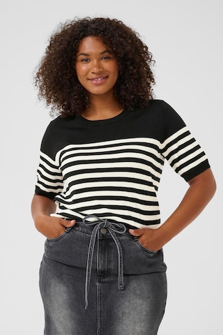 KAFFE CURVE Pullover 'KCLizzy' in Schwarz: Vorderseite