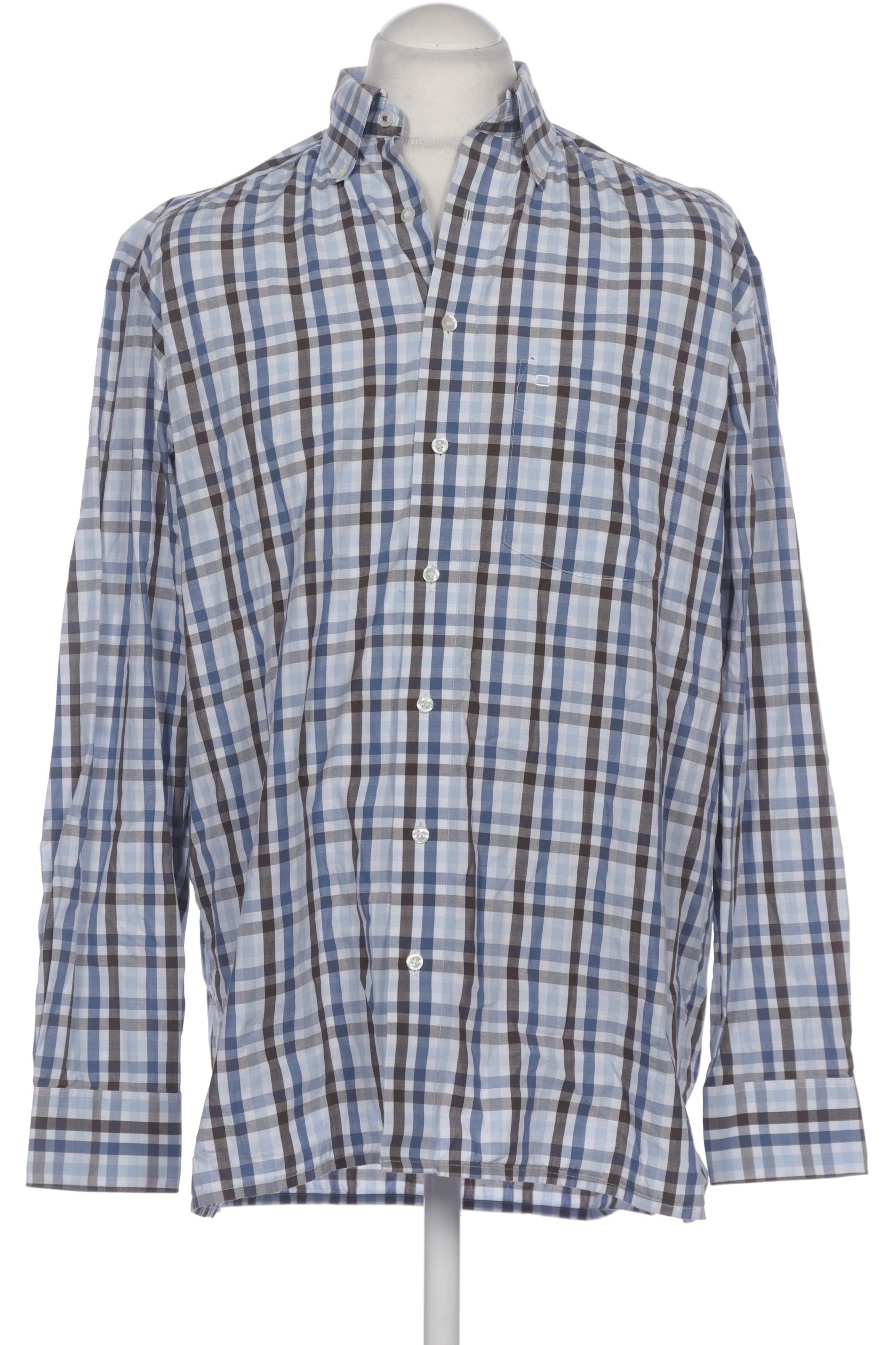 OLYMP Button Up Shirt in M in Blue: front