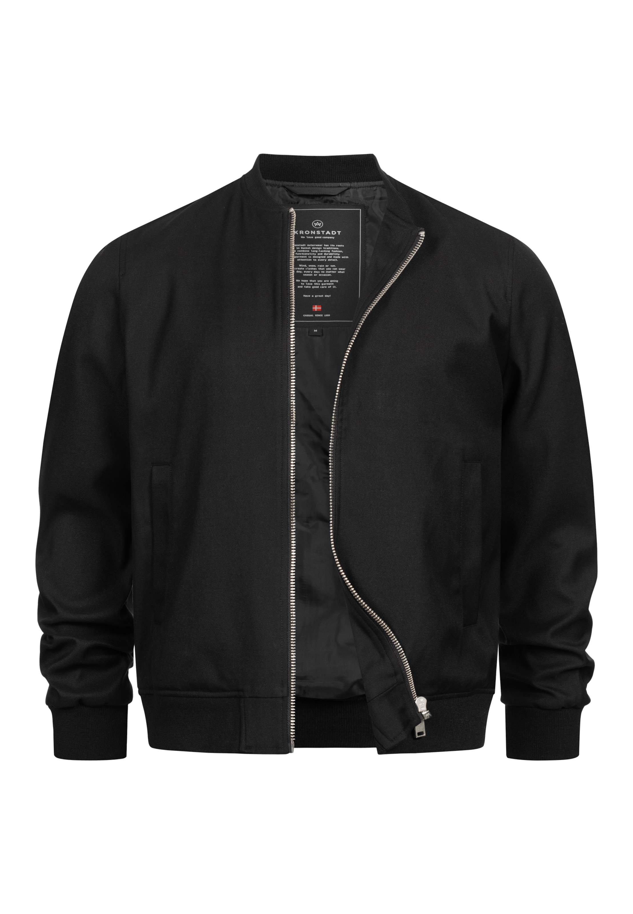 Kronstadt Between-season jacket 'Hendrik' in Black: front
