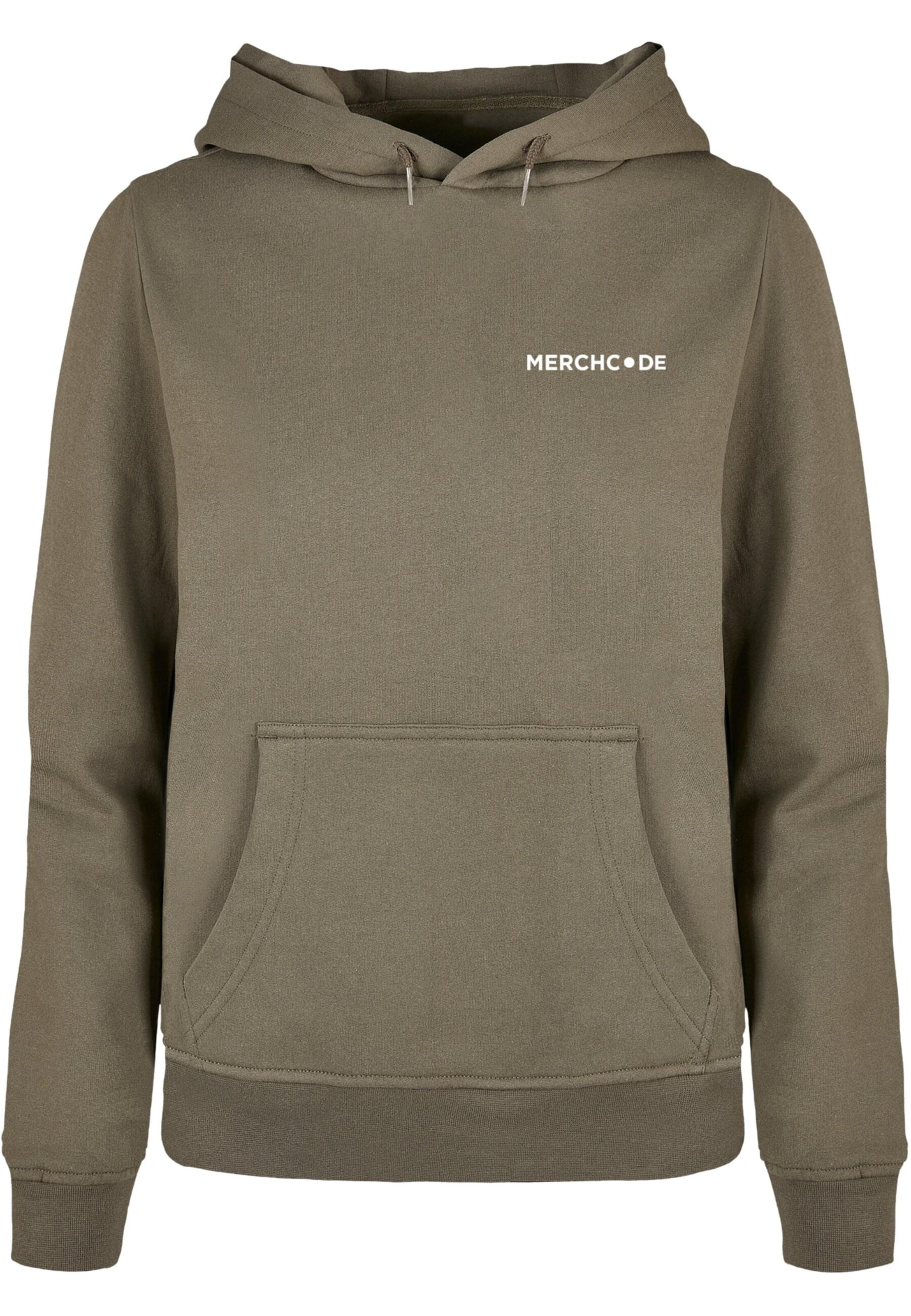 Merchcode Sweatshirt 'Break The Rules' in Green: front