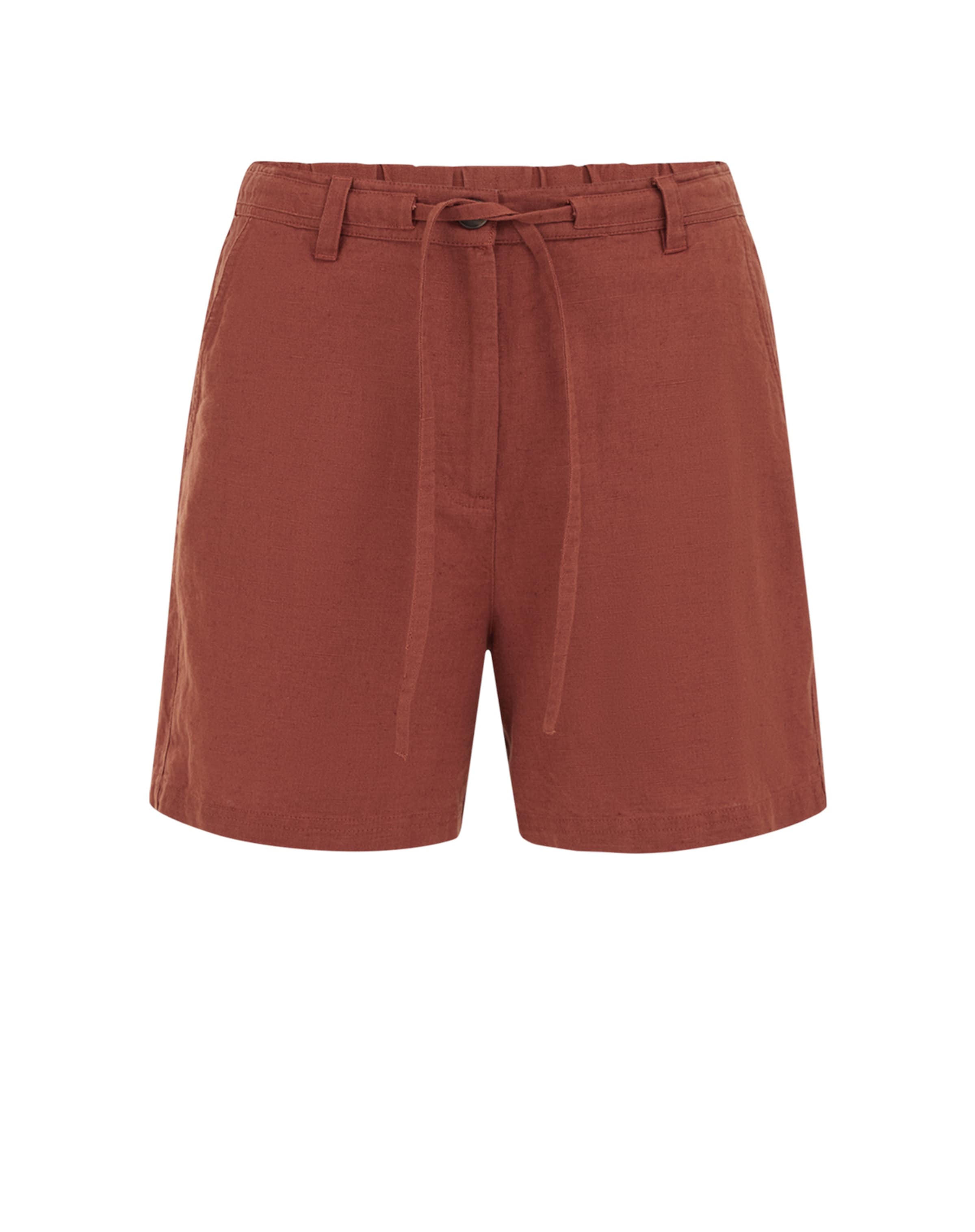 WE Fashion Regular Pants in Brown: front