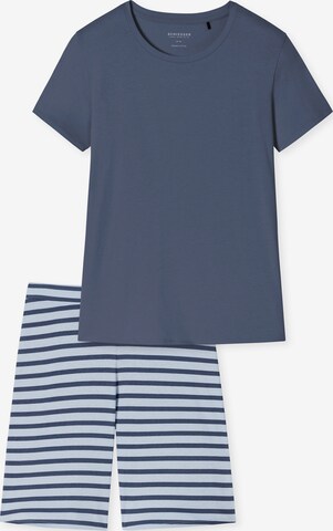 SCHIESSER Short Pajama Set in Blue: front