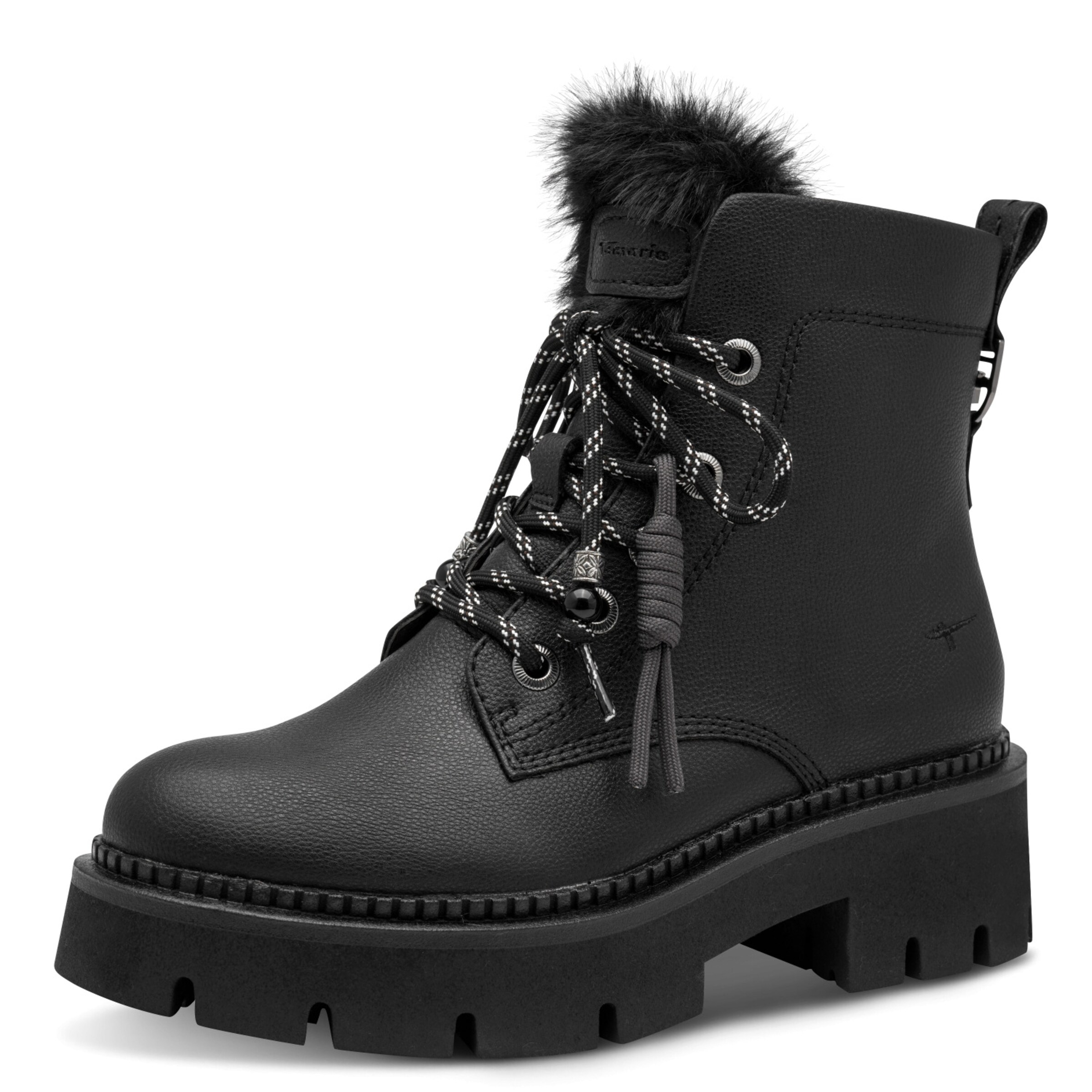 Bottines à lacets Tamaris en noir : devant