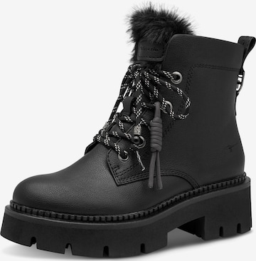 Bottines à lacets Tamaris en noir : devant