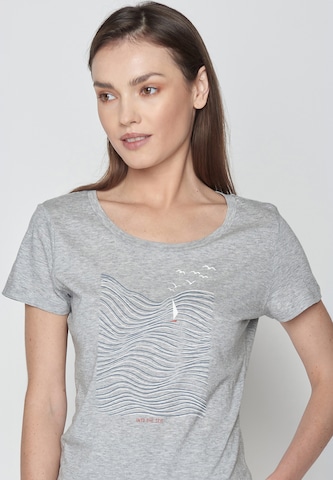 GREENBOMB Shirt 'Nature High Sea' in Grey