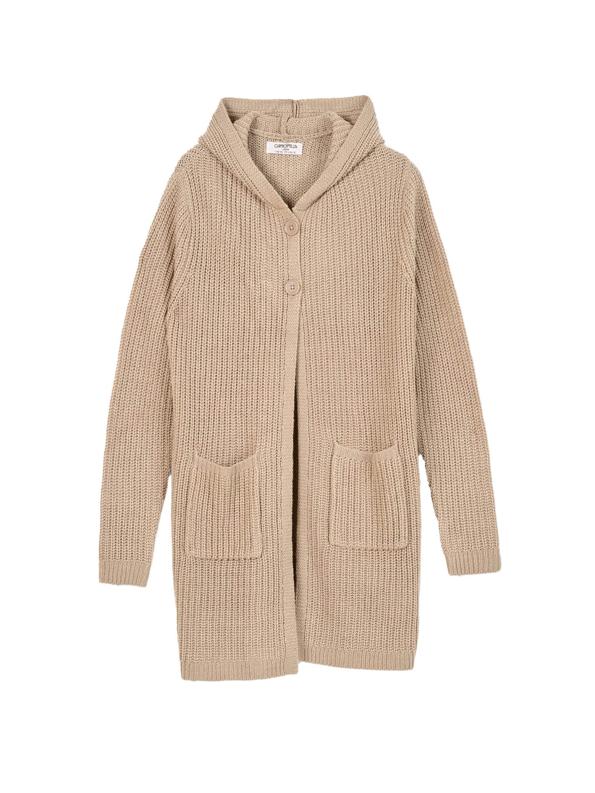 Camomilla Italia Gebreid vest 'Cocco' in Beige: voorkant