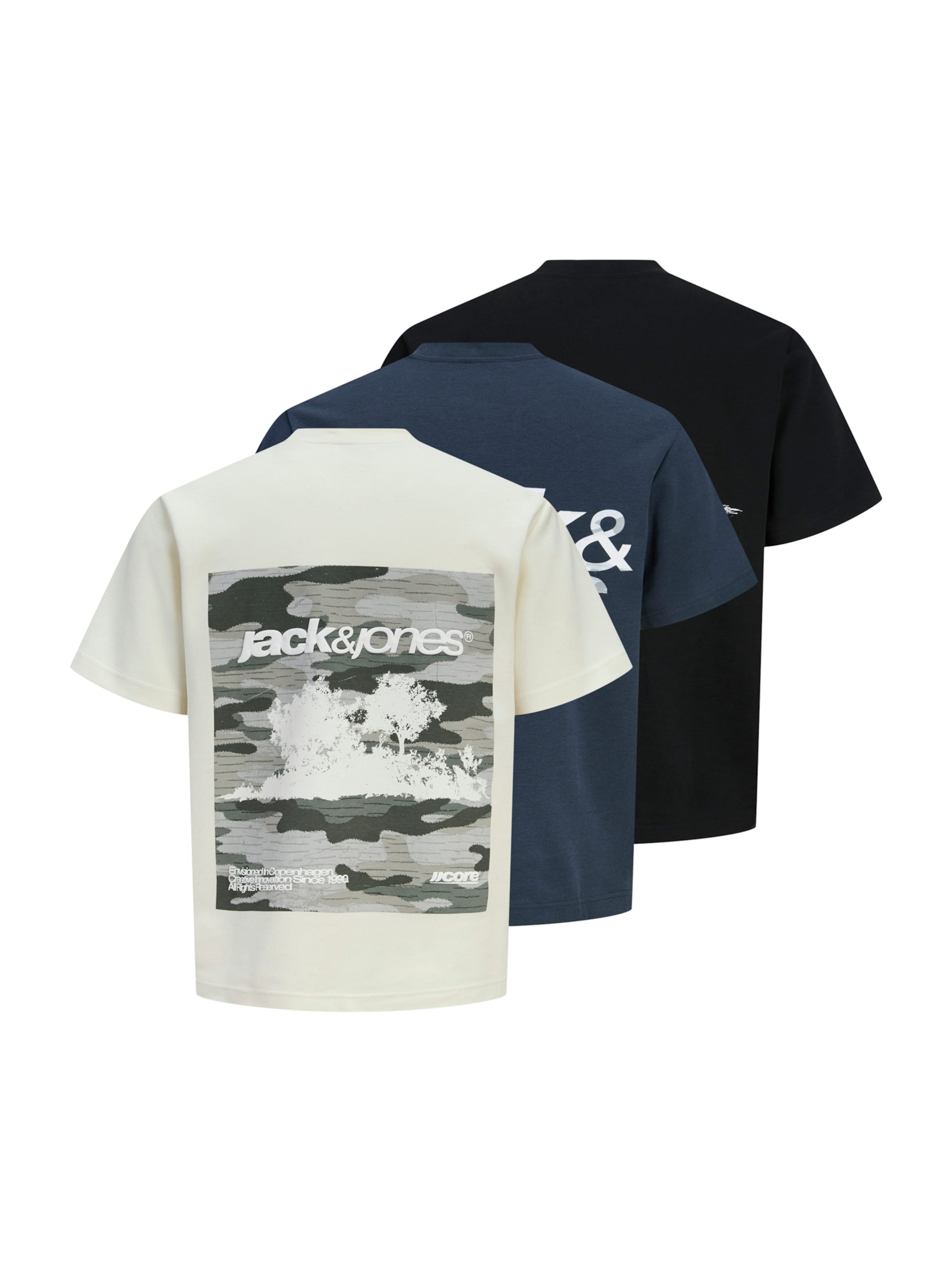 mėlyna JACK & JONES Marškinėliai 'JCOBREEZE'