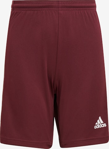 ADIDAS PERFORMANCE Regular Workout Pants in Red: front