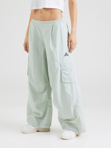 ADIDAS SPORTSWEAR Wide leg Παντελόνι φόρμας σε γκρι: μπροστά