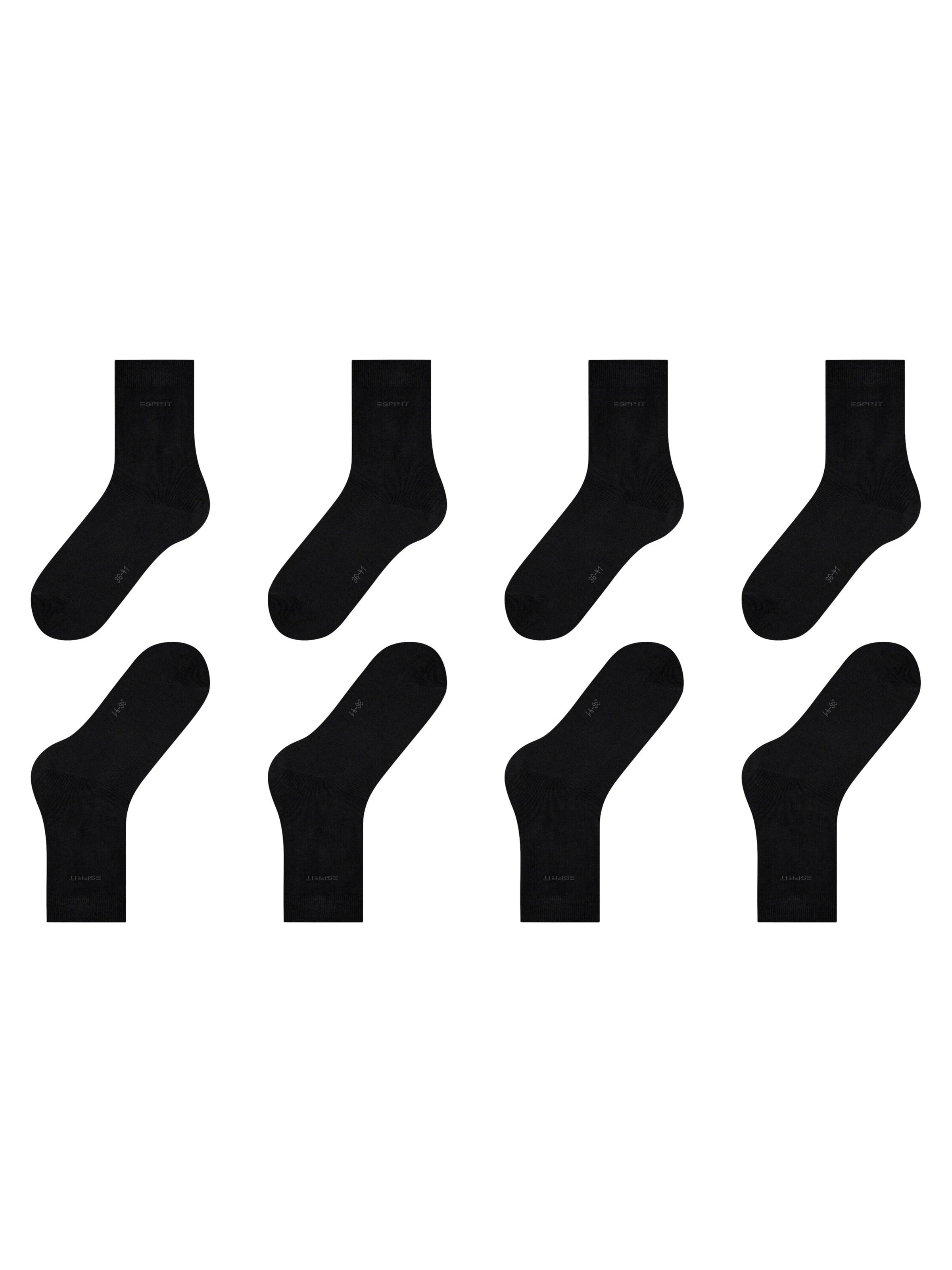 ESPRIT Socken 'Solid 4-Pack'‌ in Schwarz