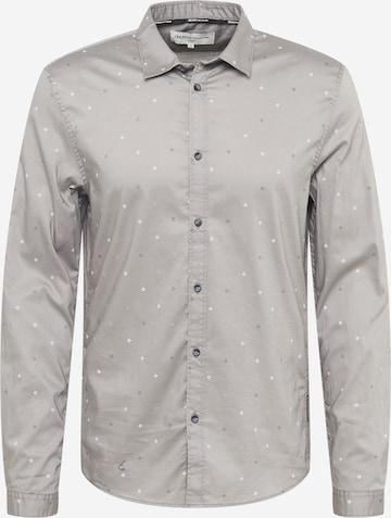 TOM TAILOR DENIM Button Up Shirt in Grey: front