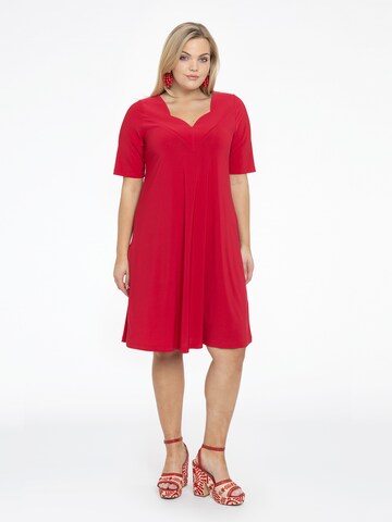 Yoek Dress 'Dolce' in Red