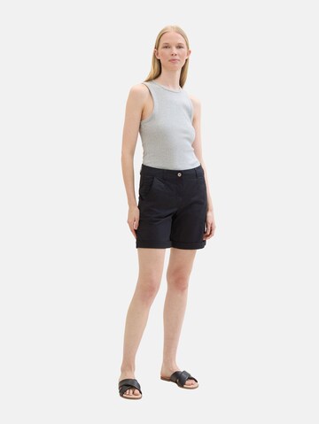 TOM TAILOR Regular Chino trousers in Black
