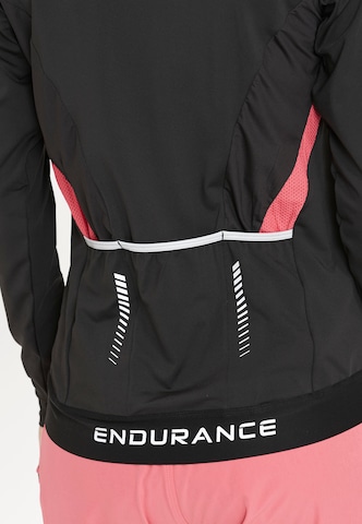 ENDURANCE Athletic Zip-Up Hoodie in Black